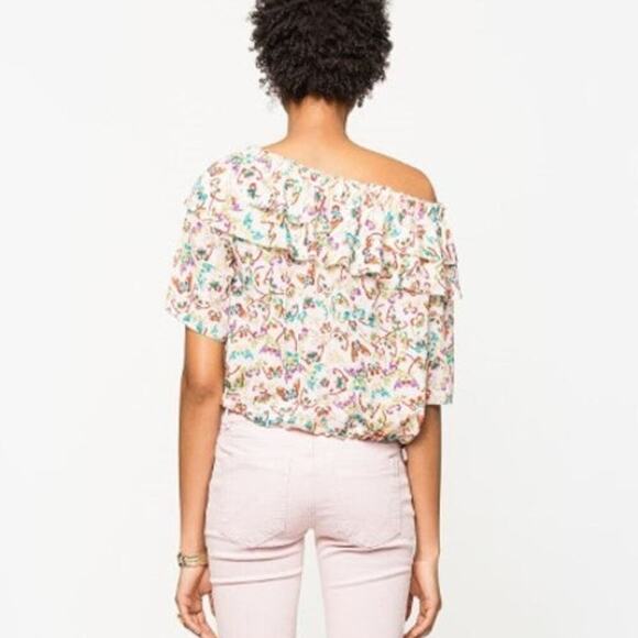 Zadig & Voltaire Butterfly Silk Blouse | Off Shoulder Ruffle Top Boho Romantic - Picture 5 of 16